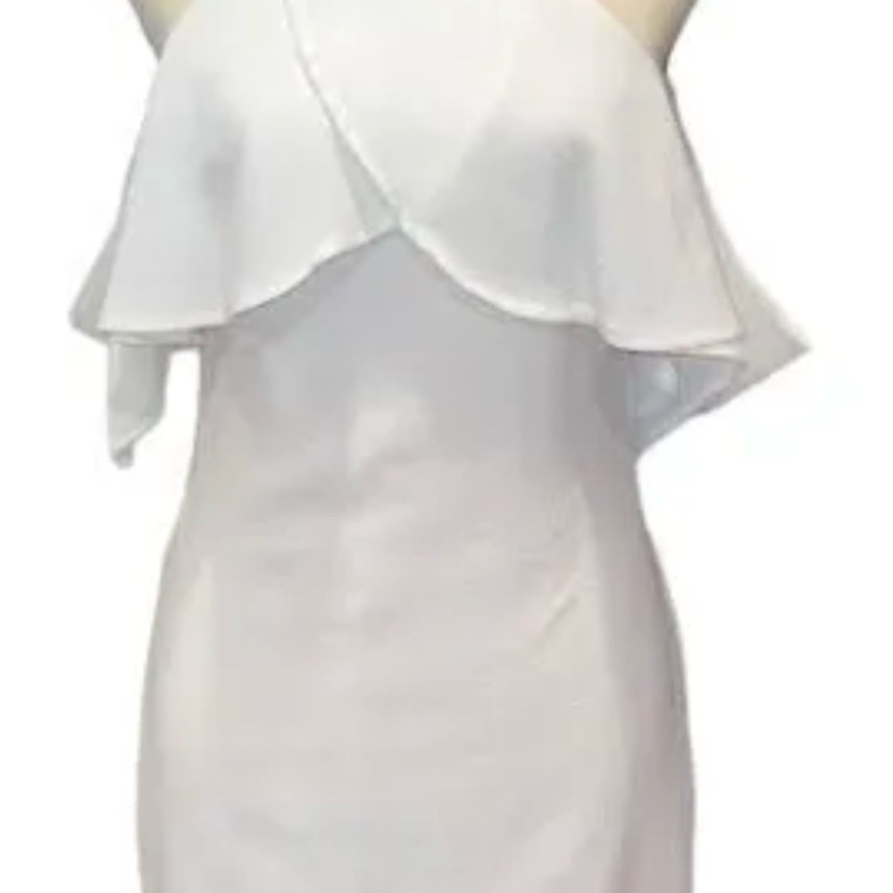J.O.A. Off-White Flowy Asymmetrical Dress. Size- Medium